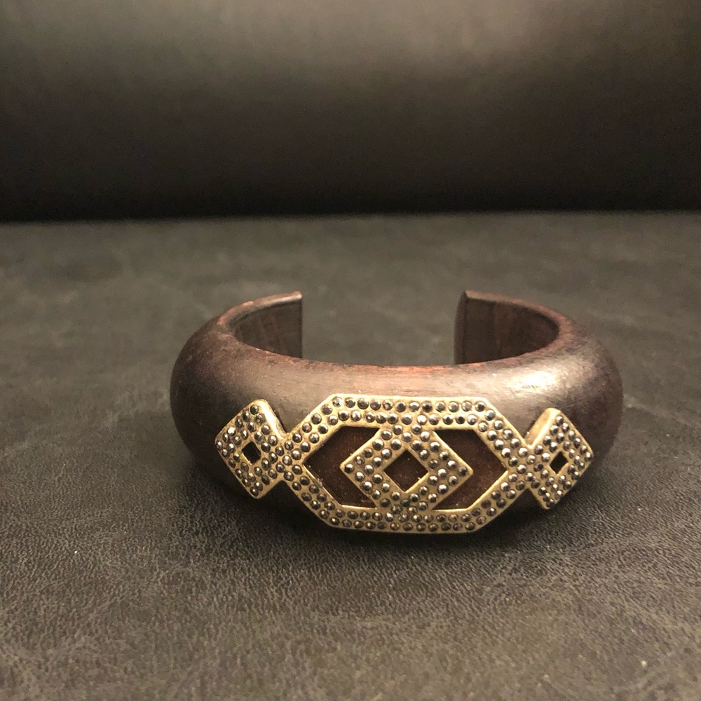 Vintage wood bangle - Picture 2 of 7